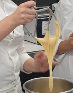 Choux pastry when ready